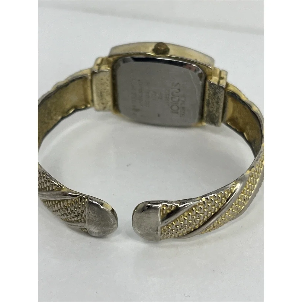 Studio Time Two Tone Women's Bangle Band Watch 20mm Case- New Battery